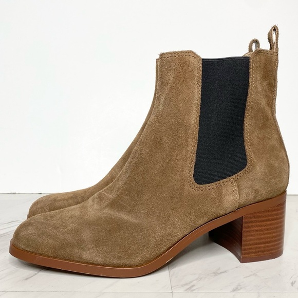 Steve Madden Rhiannon Cognac Suede Chelsea Bootie 10M - Picture 1 of 15